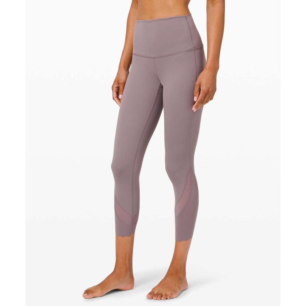 Lululemon Wunder Under Crop High-Rise Roll Down Scallop Full-On Luxtreme 23" - Picture 1 of 7